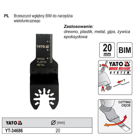 Мультитул Yato для биметаллических инструментов