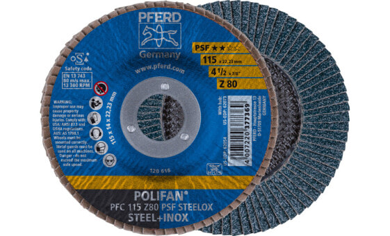 PFERD PFC 115 Z 80 PSF STEELOX шлифовальный расходный материал для роторного инструмента Металл