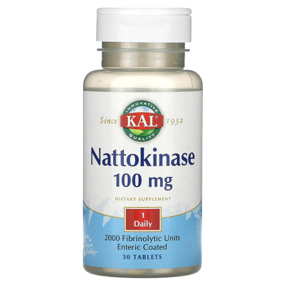 Добавка KAL Наттокиназа, 100 мг, 30 таблеток
