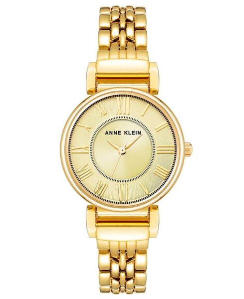 Women's Quartz Gold-Tone Alloy Link Bracelet Watch, 30mm