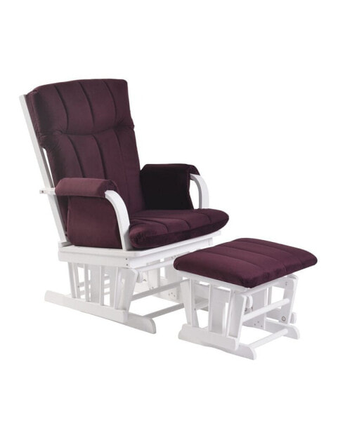 Кресло-качалка с пуфом Artiva USA Home Deluxe Fabric Cushion 2-Piece Glider Chair and Ottoman Set