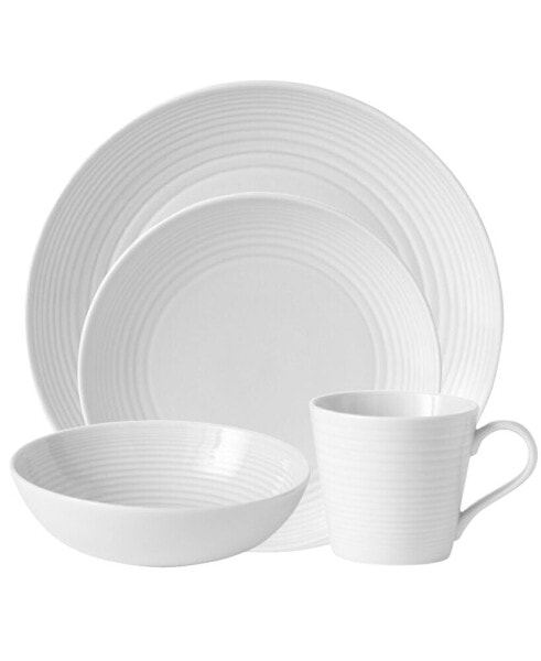 Посуда для сервировки стола Royal Doulton эксклюзивно для Gordon Ramsay Maze White 4-Piece Place Setting