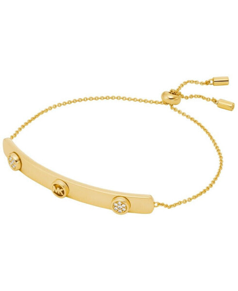 Gold-Tone or Silver-Tone Logo ID Slider Bracelet