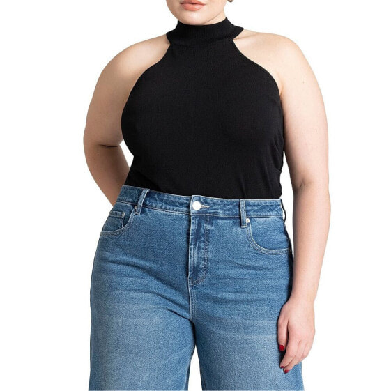 Plus Size Halter Neck Sweater