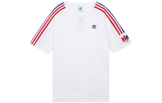 adidas originals三叶草 Logo印花运动短袖T恤 男款 白色 / Футболка Adidas originals LogoT GE0837