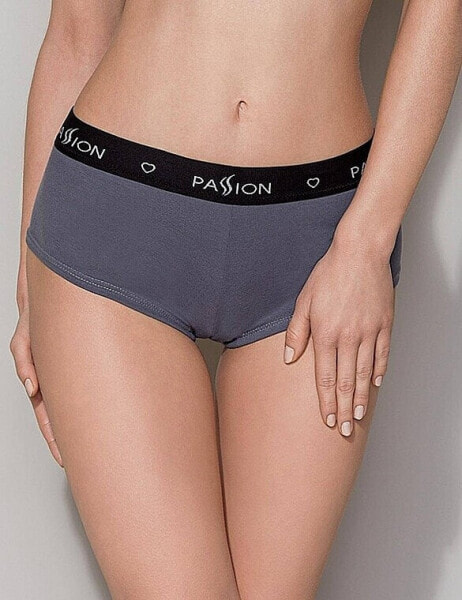 Baumwollslip für Damen PS013 dark grey - Passion S (42)