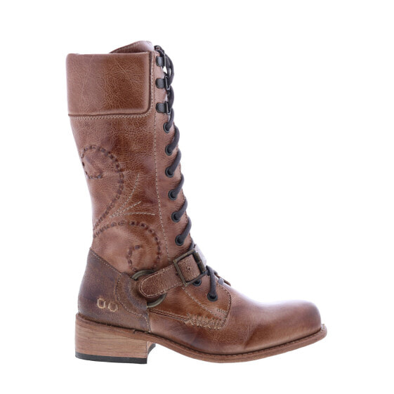 Bed Stu Shelby F378103 Womens Brown Leather Lace Up Casual Dress Boots