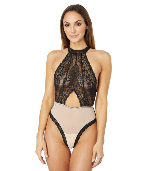 Honeydew 296548 Women Intimates Nicollette Lace & Mesh Bodysuit Black SM