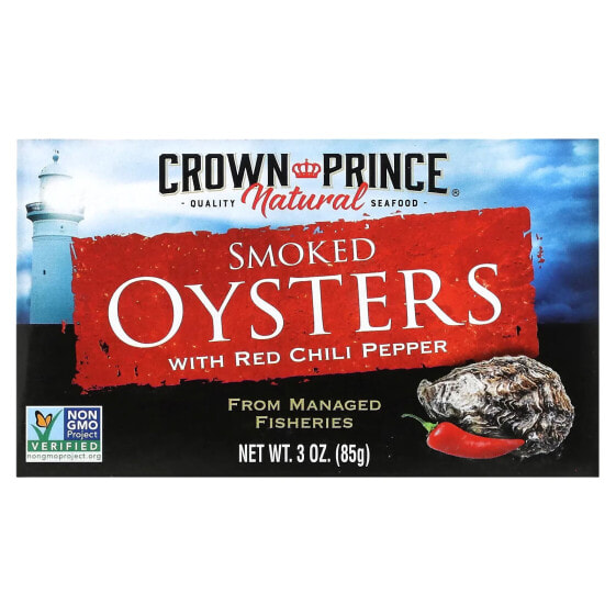 Smoked Oysters, with Red Chili Pepper, 3 oz (85 g)