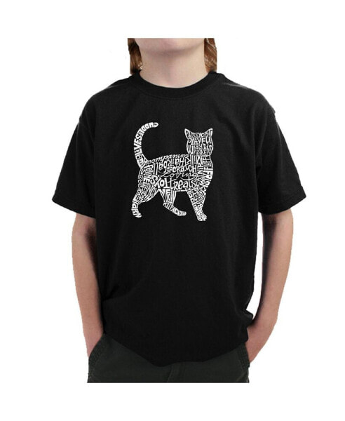 Big Boy's Word Art T-shirt - Cat