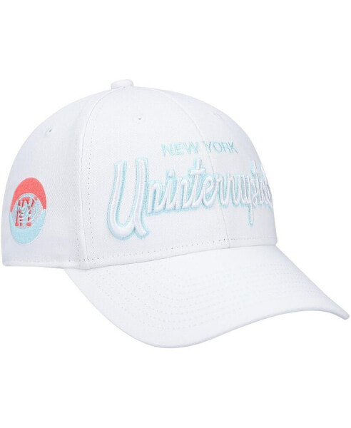 Men's x Uninterrupted White New York Nets Logo Snapback Hat