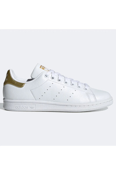 Кроссовки женские Adidas STAN SMITH W бело-золотого цвета