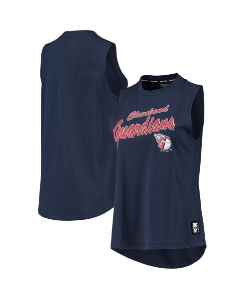 Women's Navy Cleveland Guardians Marcie Tank Top