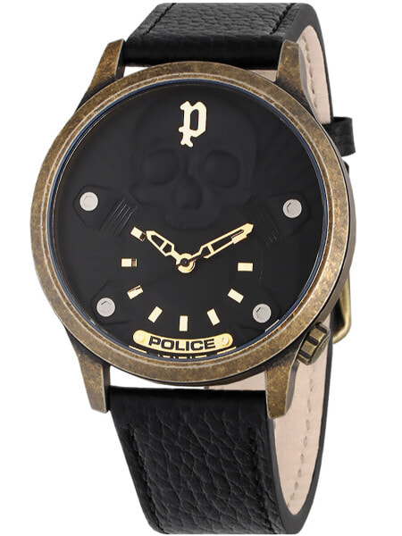 Наручные часы Alexander men's Triumph Automatic Black Leather, Green Dial, 49mm Round Watch.