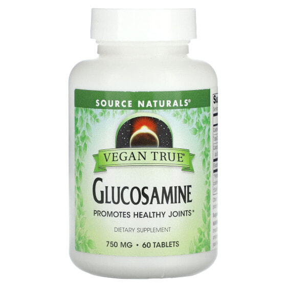 Таблетки глюкозамина Source Naturals Vegan True, 750 мг, 60 штук