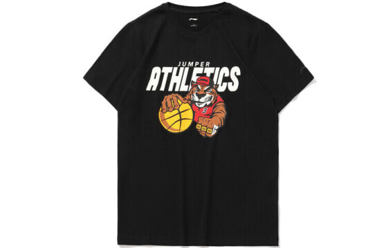 李宁 韦德篮球系列 宽松短袖T恤文化衫 男款 黑色 / Футболка T AHSQ509-2