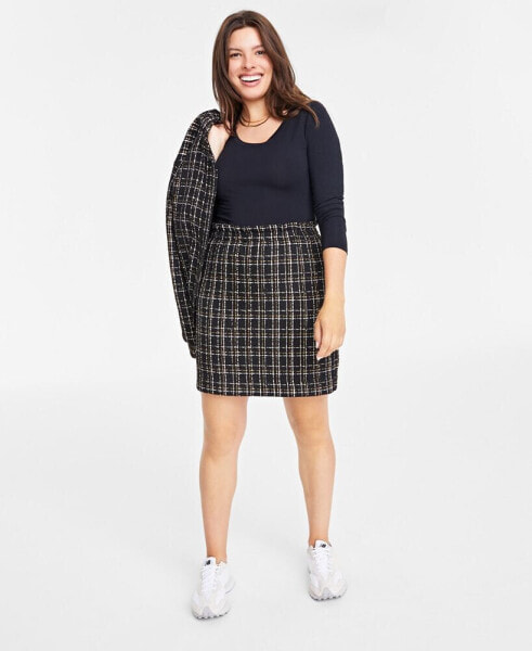 Women's Tweed Mini Skirt, Created for Macy's