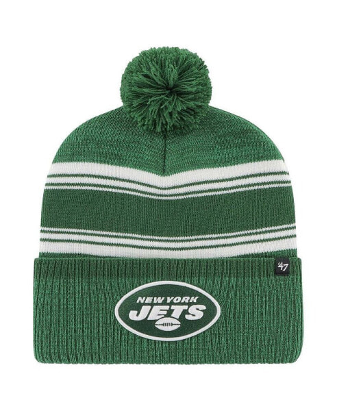 Men's Green New York Jets Fadeout Cuffed Knit Hat with Pom