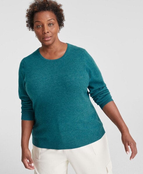 Plus Size 100% Cashmere Crewneck Sweater, Created for Macy's