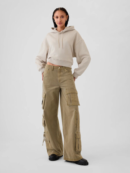 Mid Rise Relaxed Cargo Pants