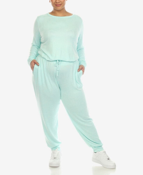 Plus Size Lounge Set, 2-Piece