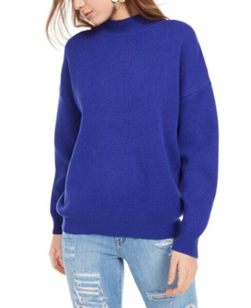 Lost + Wander Mock Neck Pullover Sweater Cobalt Blue M/L