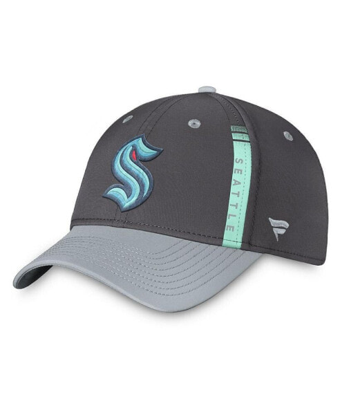 Men's Charcoal, Gray Seattle Kraken Authentic Pro Home Ice Flex Hat