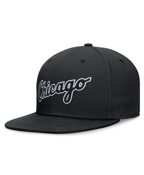 Men's Black Chicago White Sox Evergreen Performance Fitted Hat