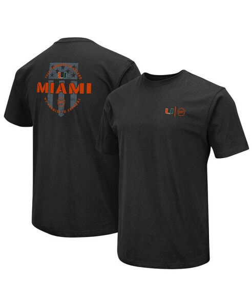 Men's Black Miami Hurricanes OHT Military-Inspired Appreciation T-shirt