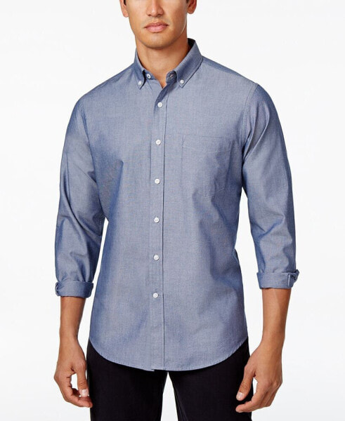 Men's Solid Stretch Oxford Cotton Shirt, Created for Macy's