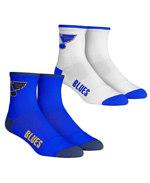 Men's Socks St. Louis Blues Core Team 2-Pack Quarter Length Sock Set