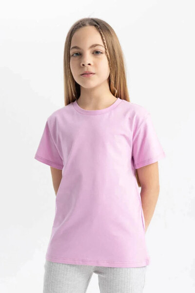 Kız Çocuk T-shirt Pembe Z7718a6/pn444