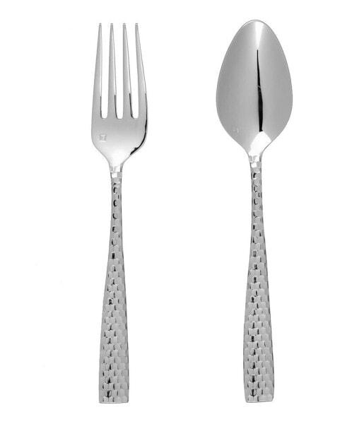 Lucca Faceted 2pc Serving Set