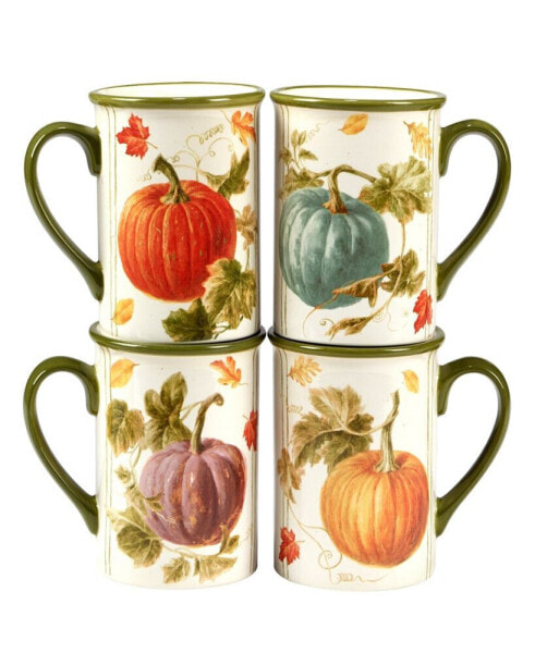 Autumn Harvest Mugs, Set of 4