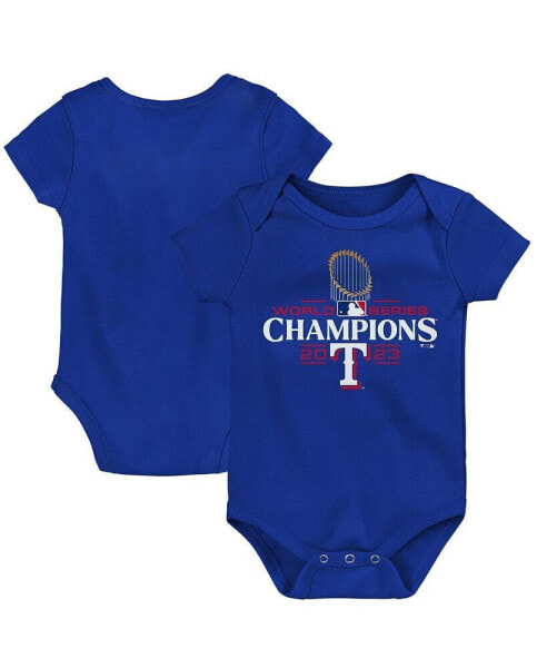 Infant Boys and Girls Royal Texas Rangers 2023 World Series Champions Official Logo T-shirt