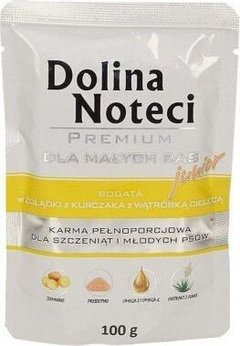 Влажный корм для щенков Dolina Noteci DOLINA NOTECI PIES 100г JUNIOR żołądki / kurczaka /SASZETKA/12