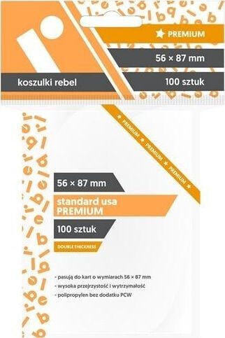 Канцелярские товары для детей REBEL Koszulki Standard USA Premium 100 шт 56 x 87 мм универсальный