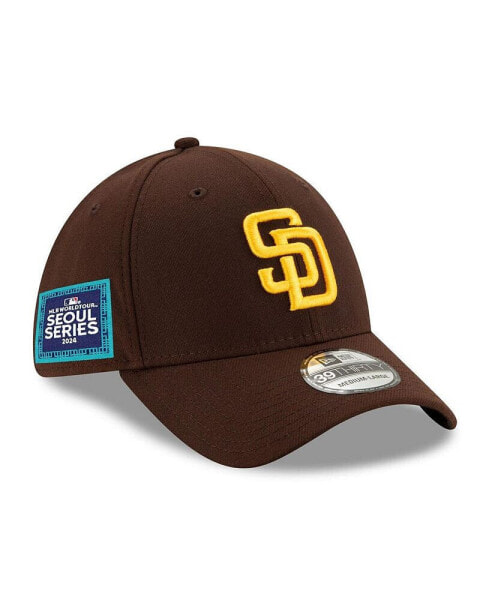 Men's Brown San Diego Padres 2024 MLB World Tour Seoul Series 39THIRTY Flex Hat