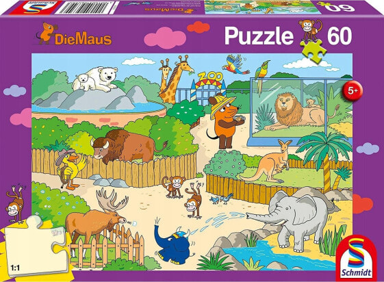 Schmidt Spiele Schmidt Spiele The mouse: in the zoo, jigsaw puzzle (60 pieces)