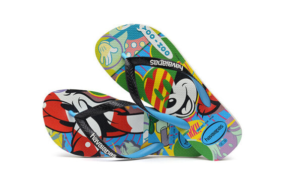 Бело-голубые детские тапочки для мальчиков Havaianas Disney Stylish Fc 4123500-0073