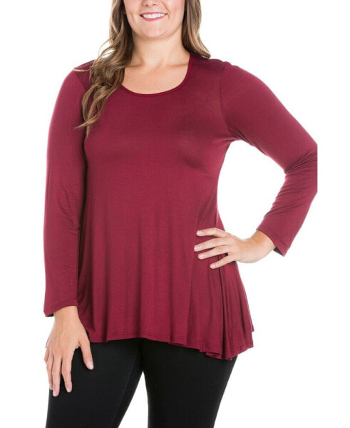 Women's Plus Size Poised Swing Tunic Top