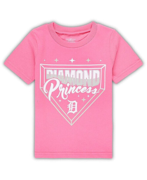 Футболка для малышей OuterStuff Детройтские Тигры розовая Diamond Princess