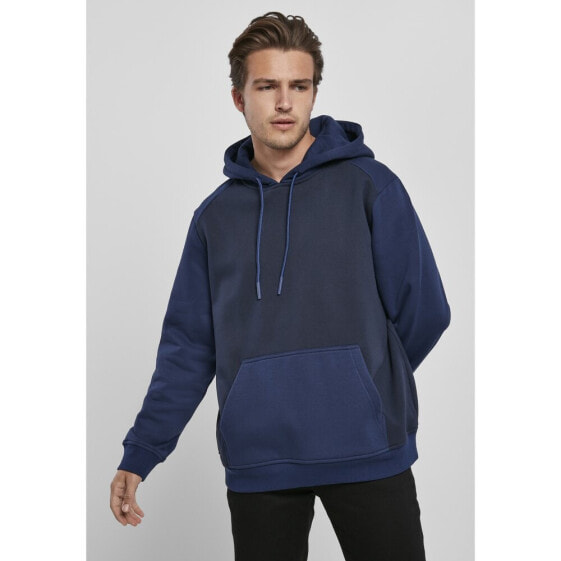 URBAN CLASSICS Hooded Sweatshirt 2-Tone Fake Raglan