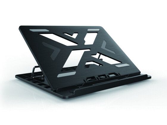 Conceptronic ERGO Laptop Cooling Stand - Notebook stand - Black - 39.6 cm (15.6") - 50 kg - 258 mm - 302 mm