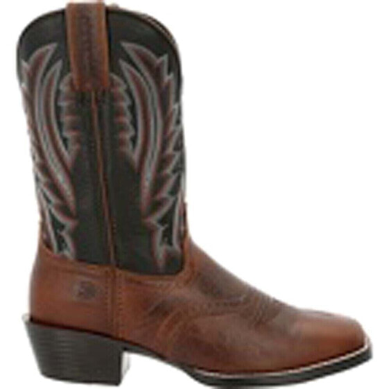 Мужские ботинки Durango Westward Square Toe Cowboy черного и коричневого цвета DDB0351