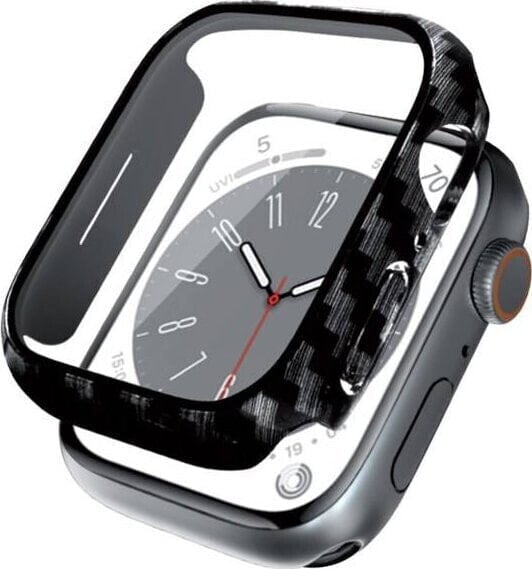 Crong Crong Hybrid Watch Case - Etui ze szkłem Apple Watch 44mm (Carbon)