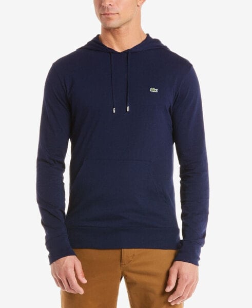 Hoodie Jersey Long Sleeve Tee Shirt with Kangaroo Pocket