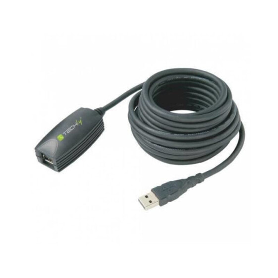 Techly SuperSpeed USB3.0 Active Extension Cable 5m Black ICUR3050 - 5 m - USB A - USB A - USB 3.2 Gen 1 (3.1 Gen 1) - Male/Female - Black