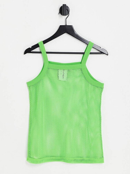 COLLUSION square neck vest in green