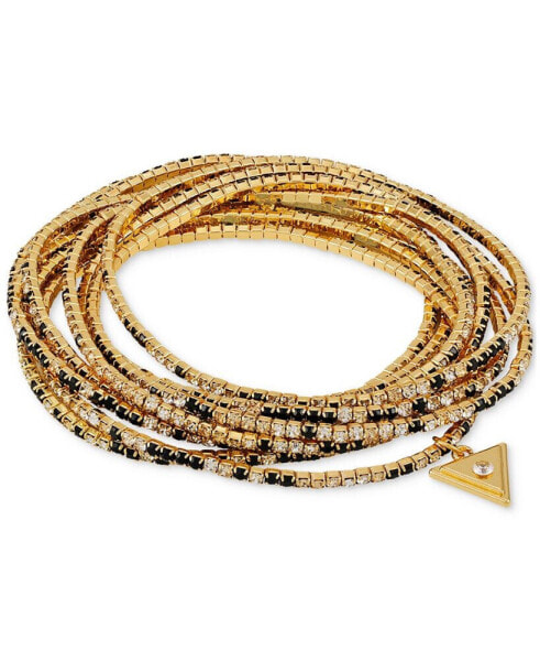 Gold-Tone 10-Pc. Set Rhinestone Stretch Bracelets